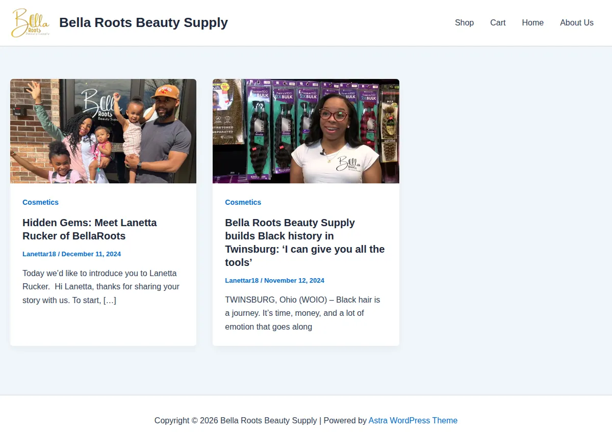Store homepage