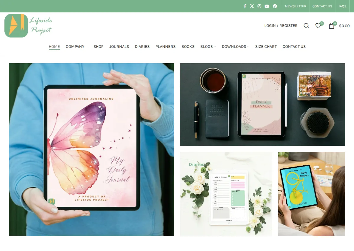 Store homepage