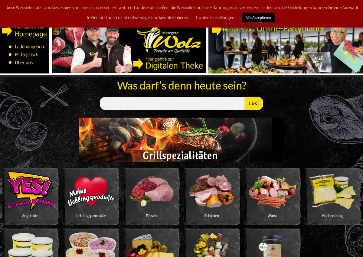 Store homepage
