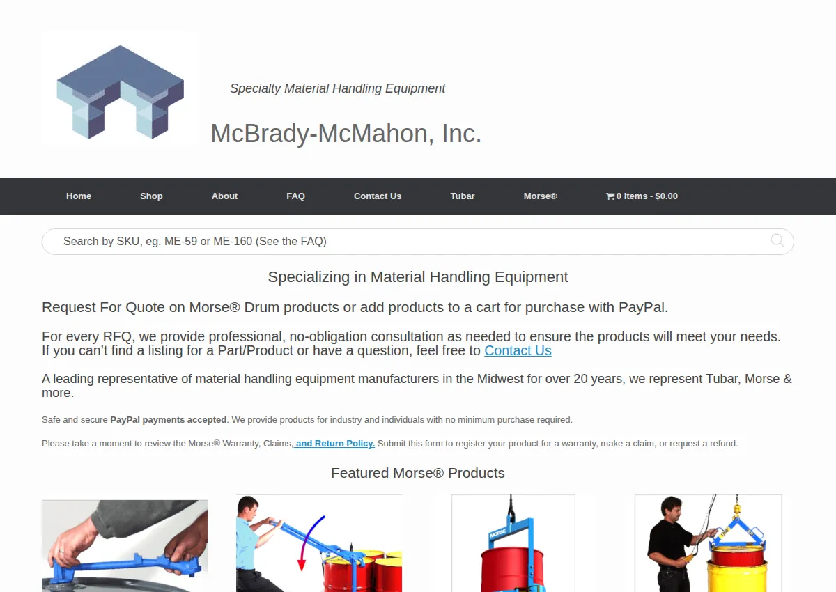 Store homepage