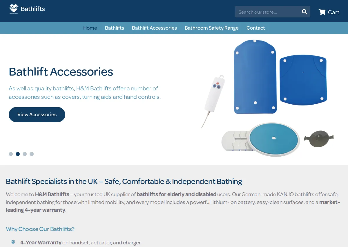 Store homepage