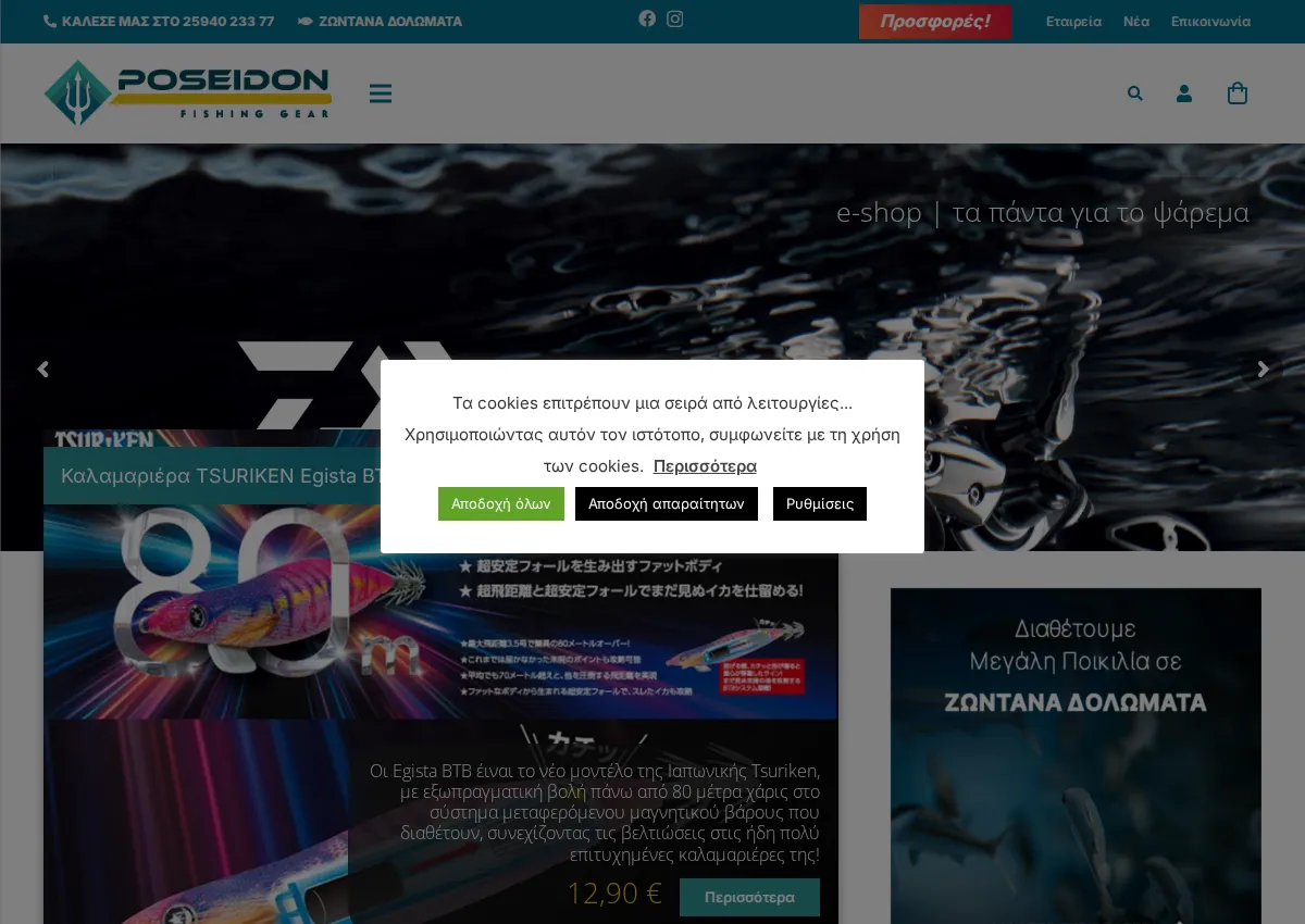 Store homepage