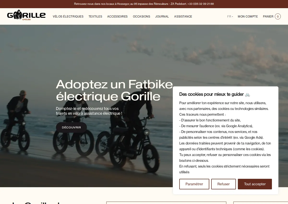 Store homepage