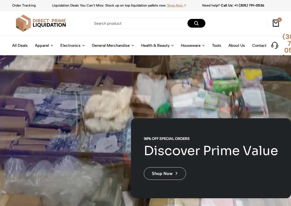 Store homepage
