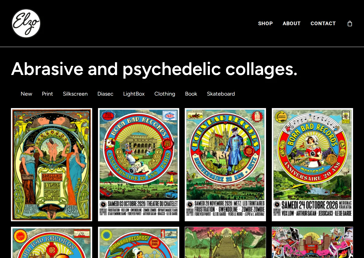 Store homepage