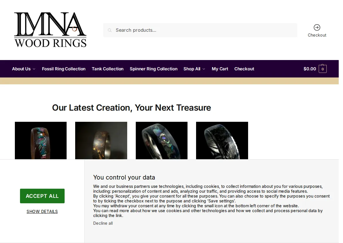 Store homepage