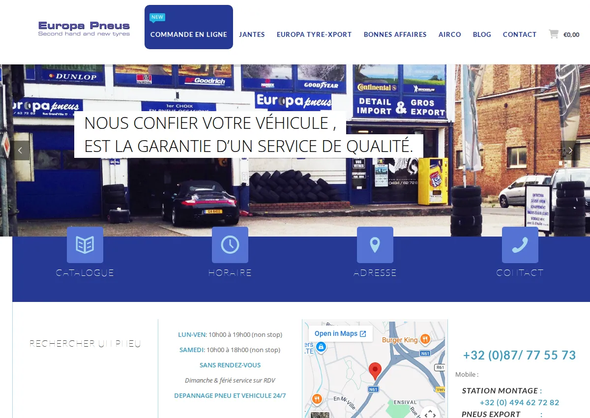 Store homepage