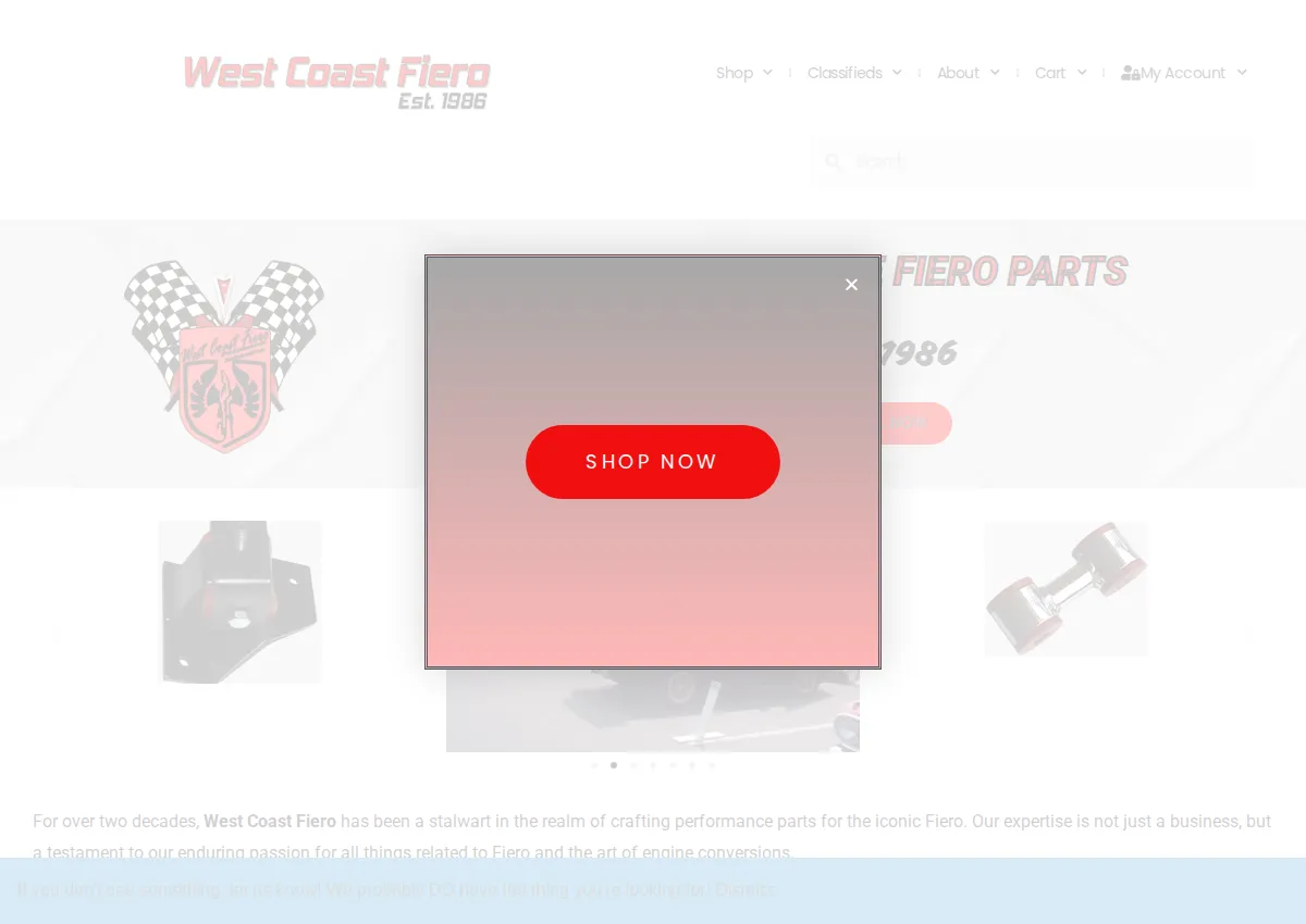 Store homepage
