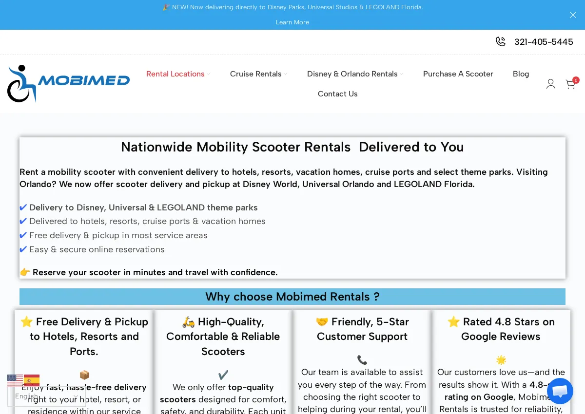 Store homepage