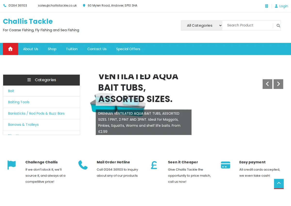 Store homepage