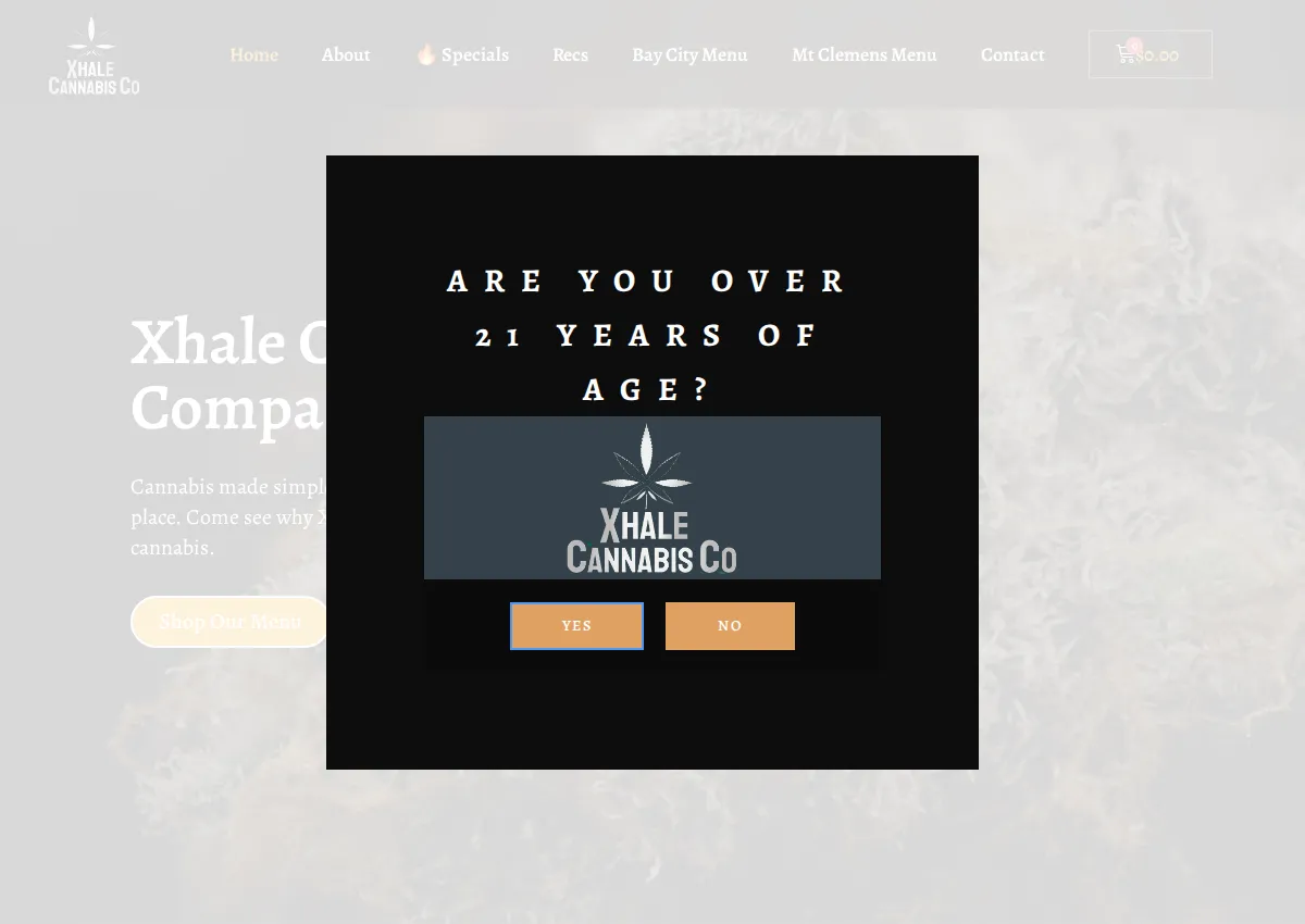 Store homepage