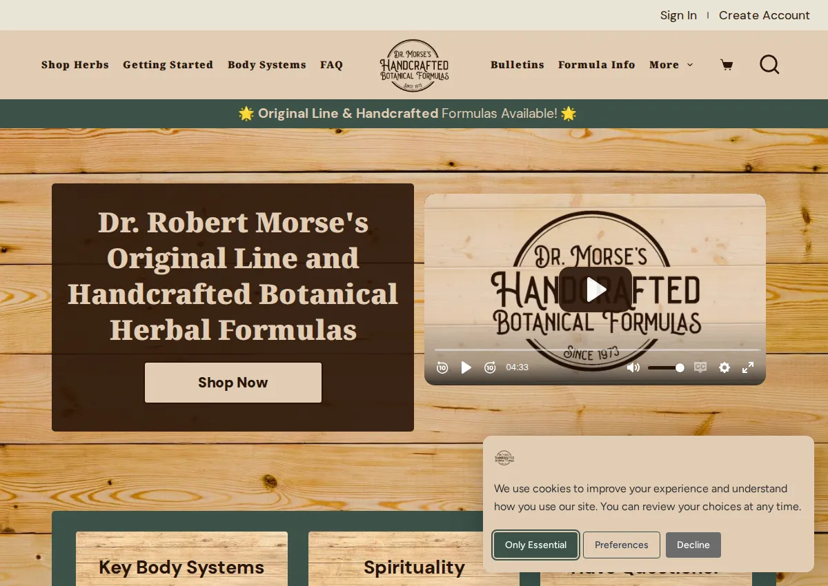 Store homepage