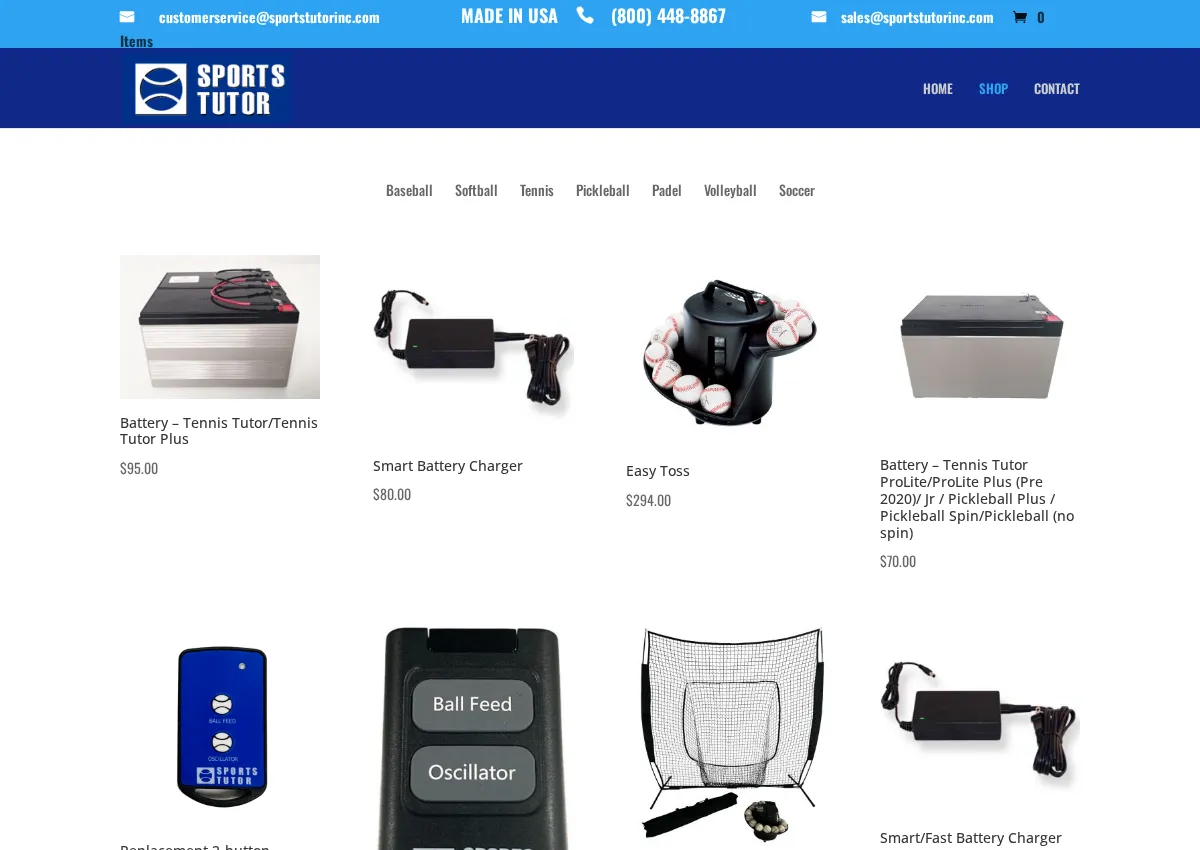 Store homepage