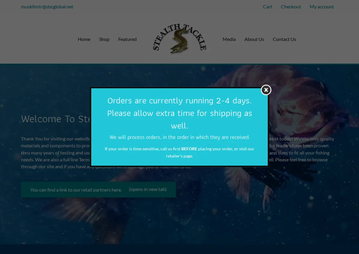 Store homepage