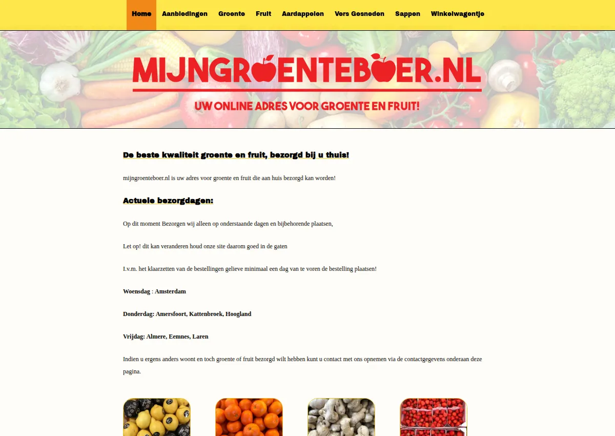 Store homepage
