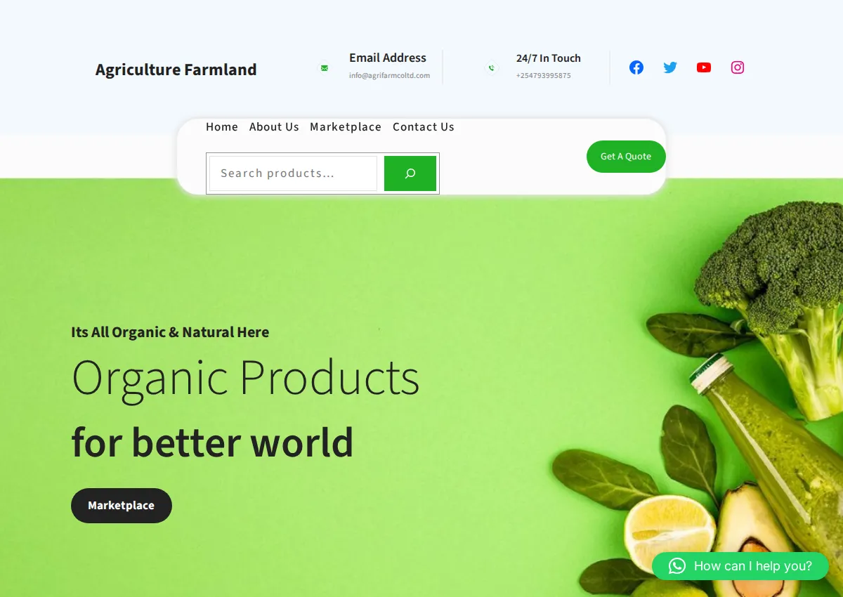 Store homepage