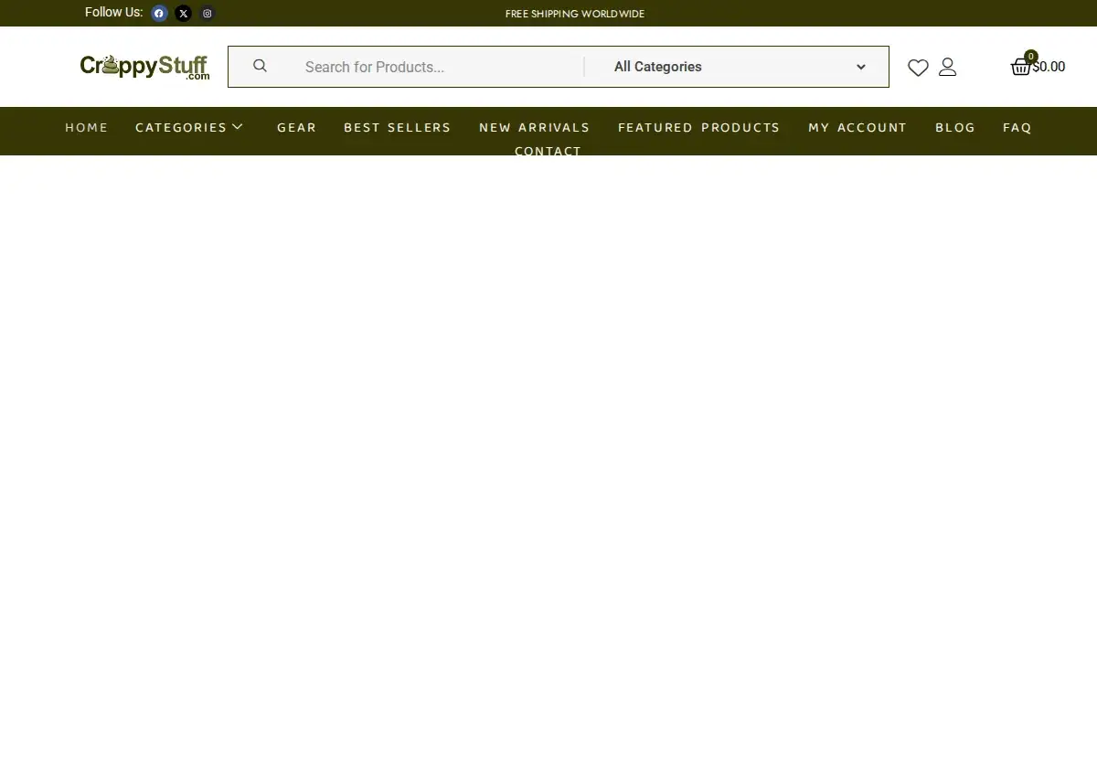 Store homepage