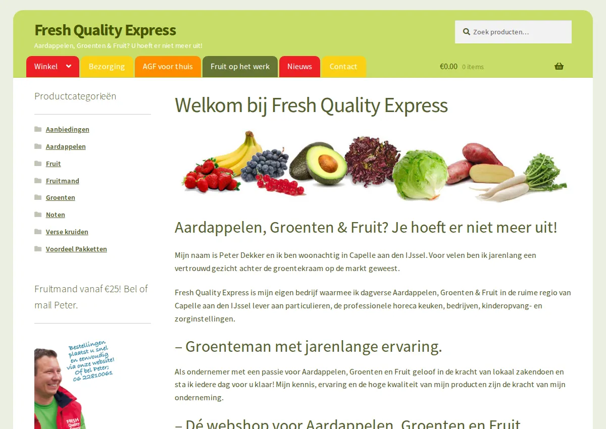 Store homepage