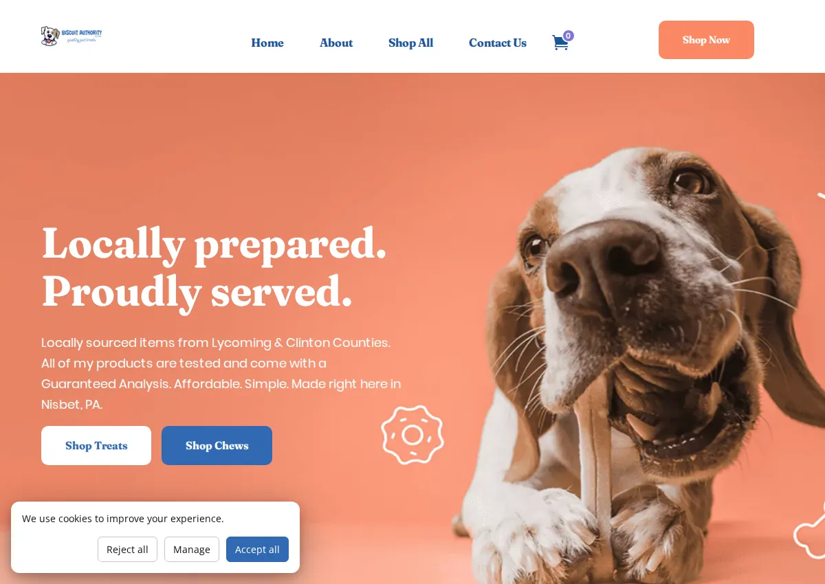 Store homepage