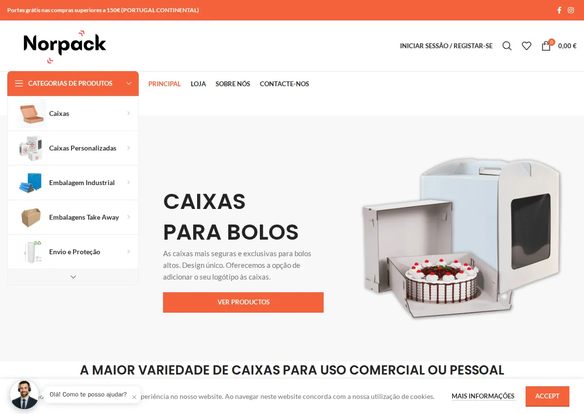 Store homepage
