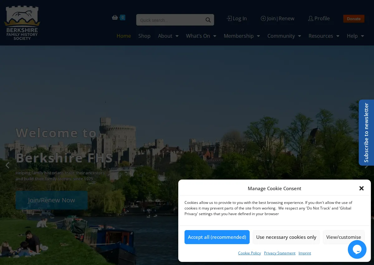 Store homepage