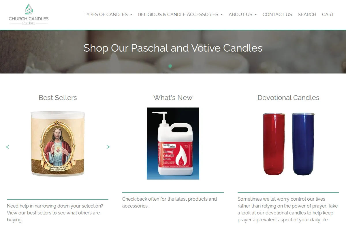 Store homepage