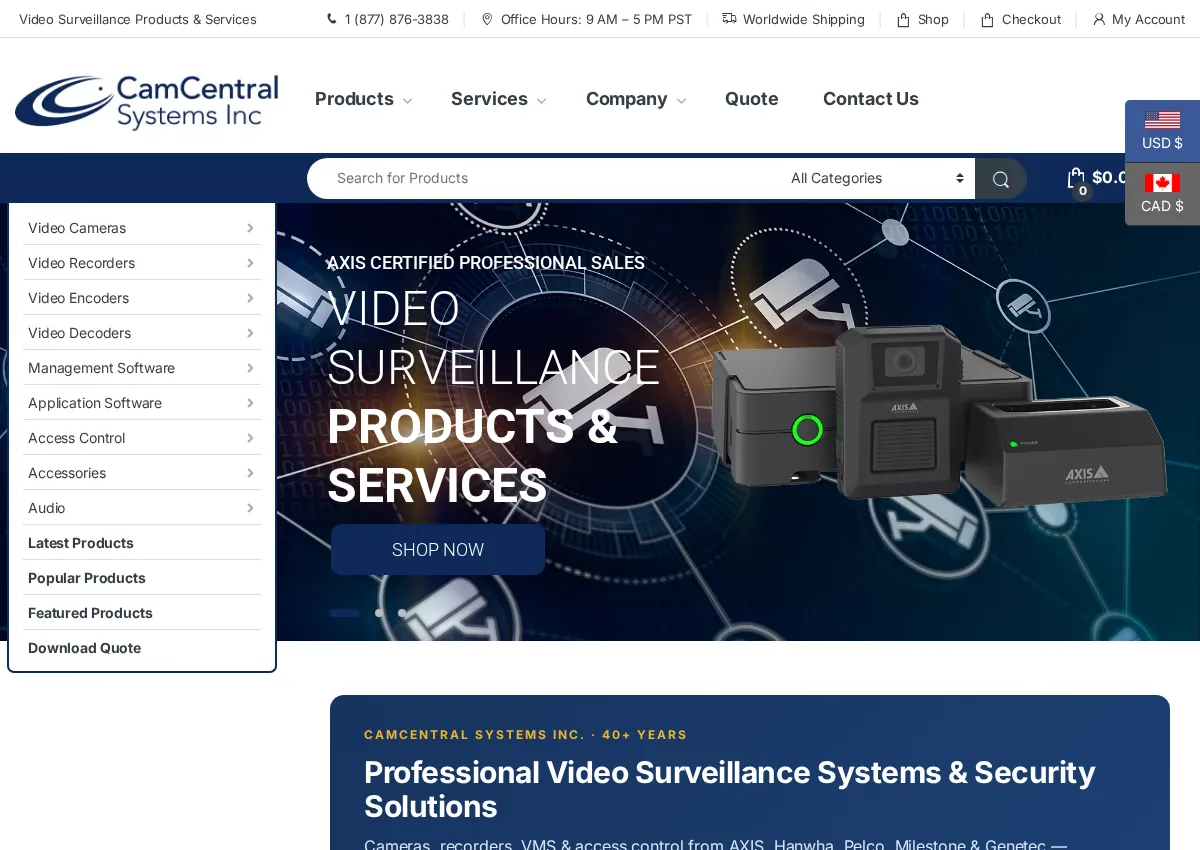 Store homepage