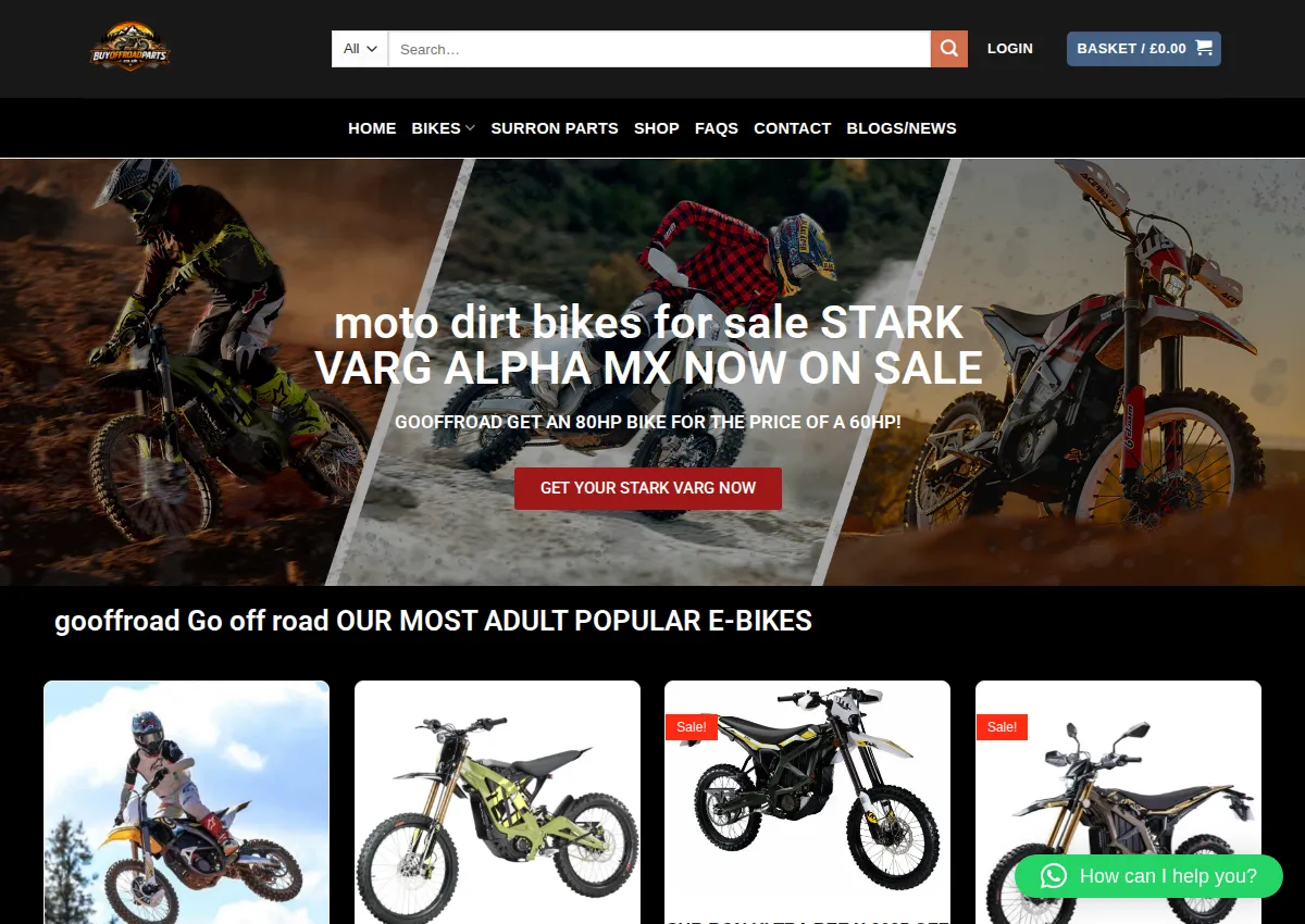 Store homepage