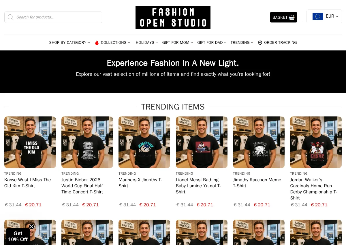 Store homepage