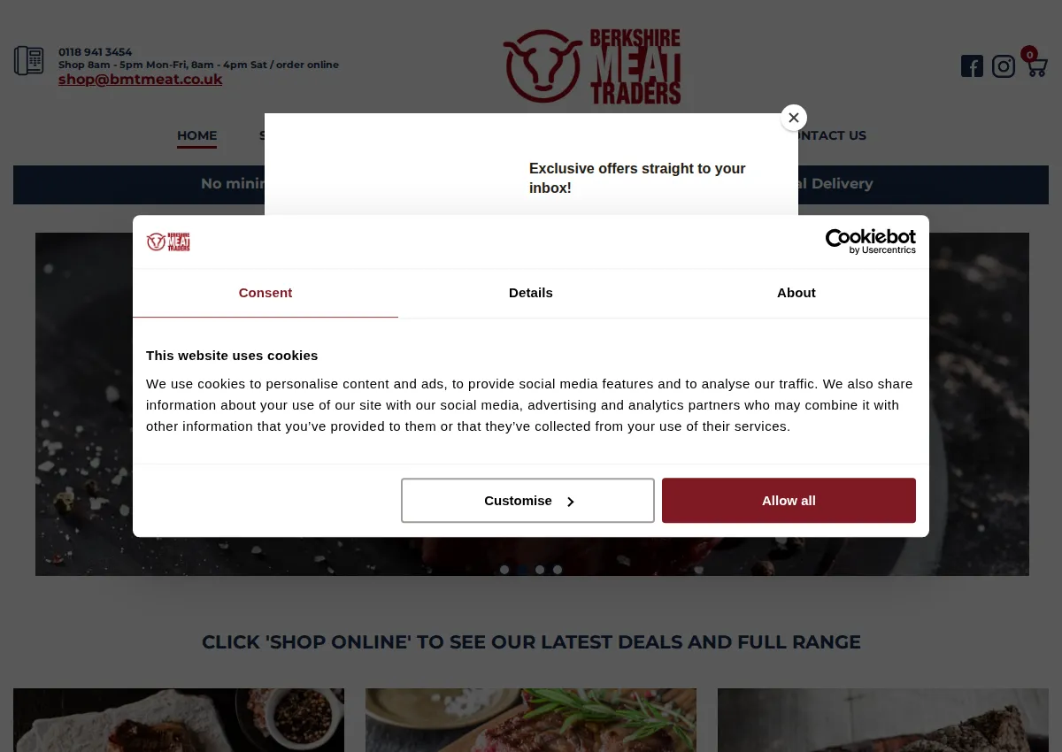 Store homepage