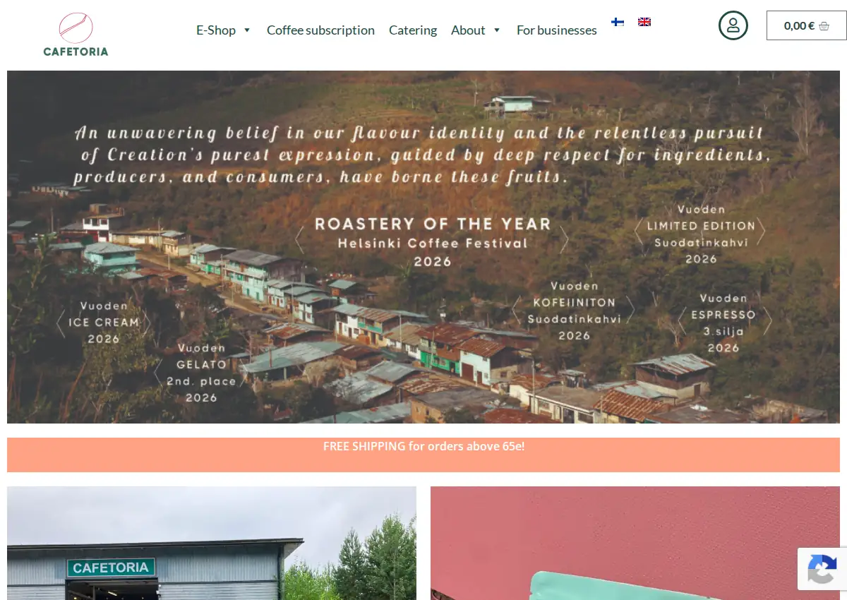 Store homepage