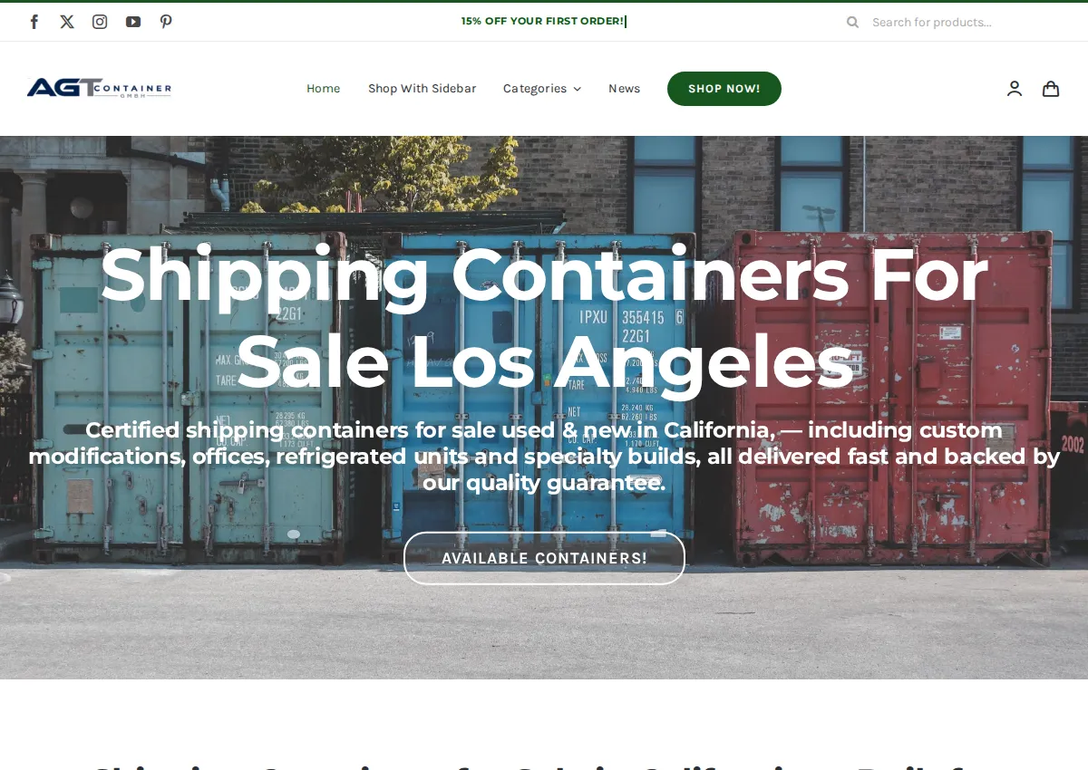 Store homepage