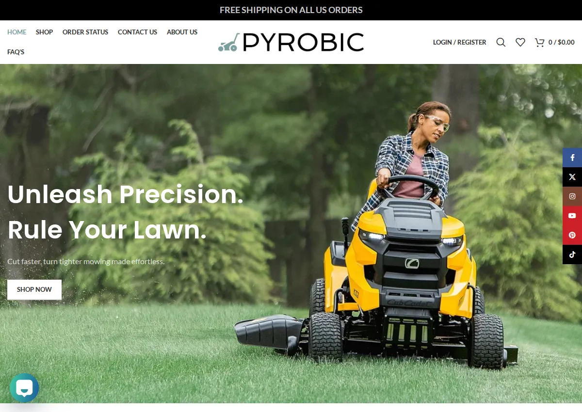 Store homepage