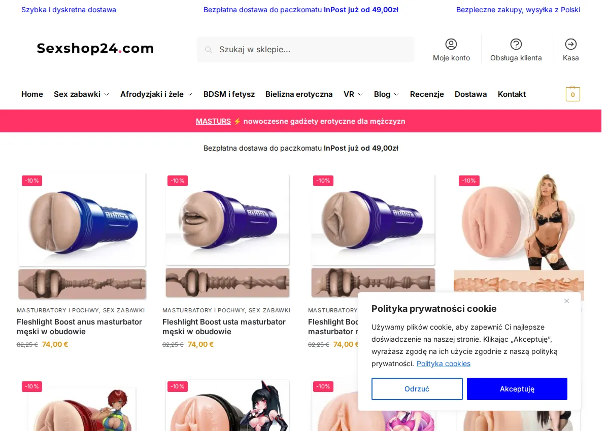 Store homepage