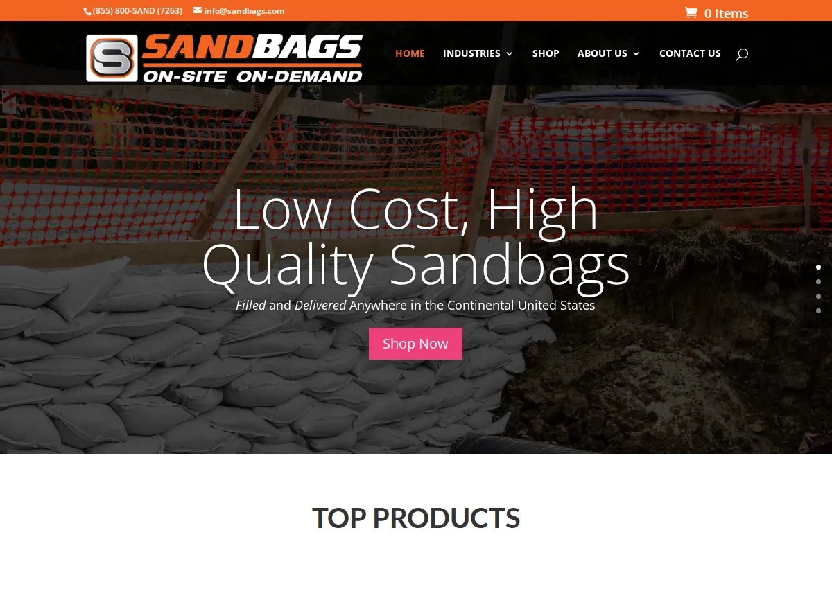 Store homepage