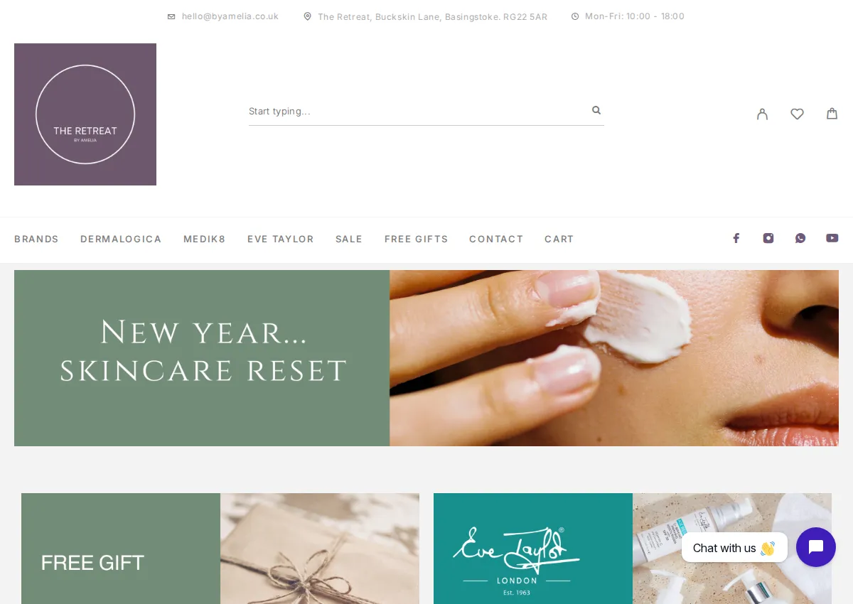 Store homepage