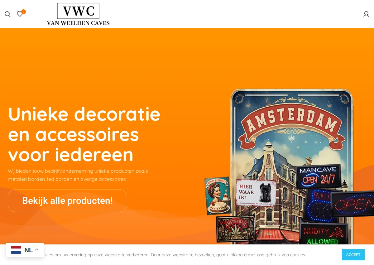 Store homepage