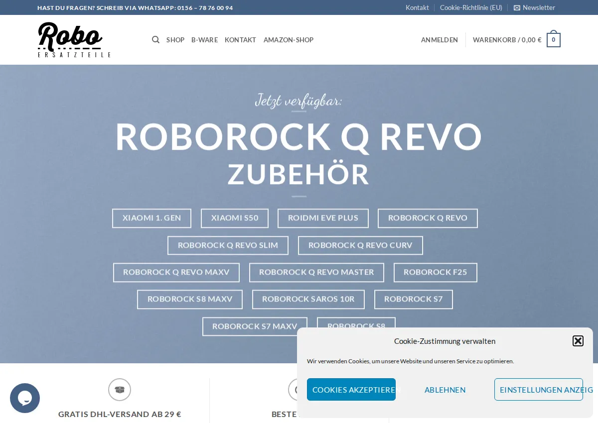 Store homepage
