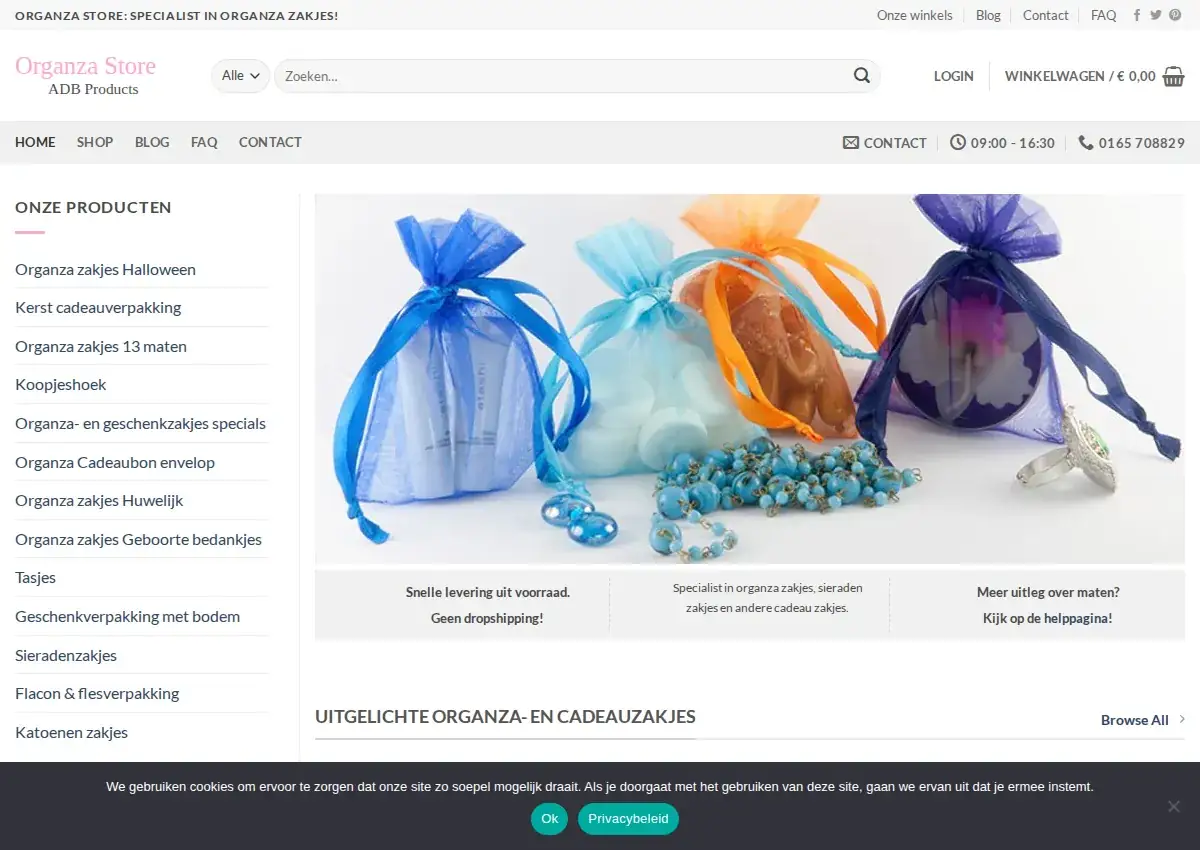 Store homepage