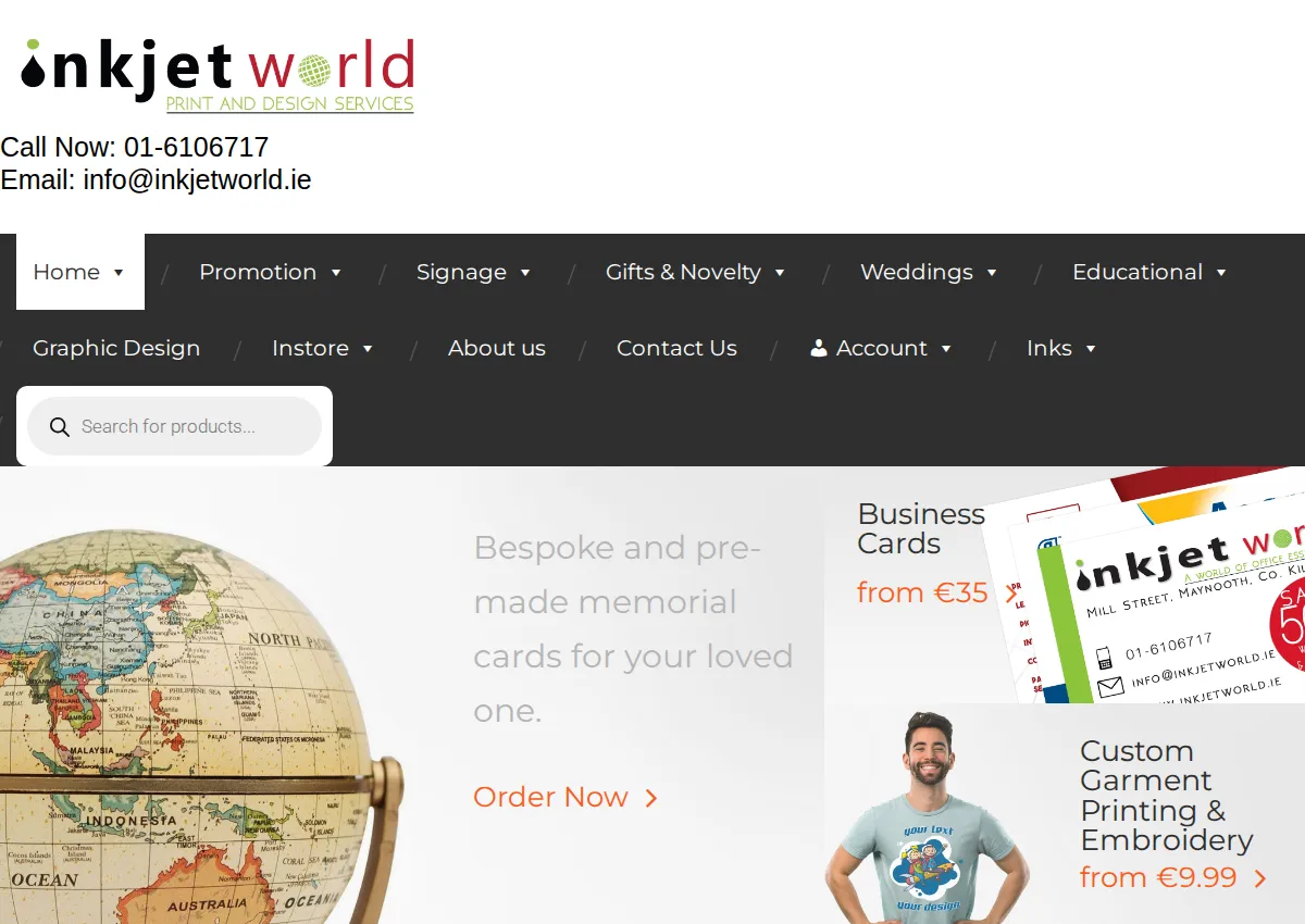 Store homepage