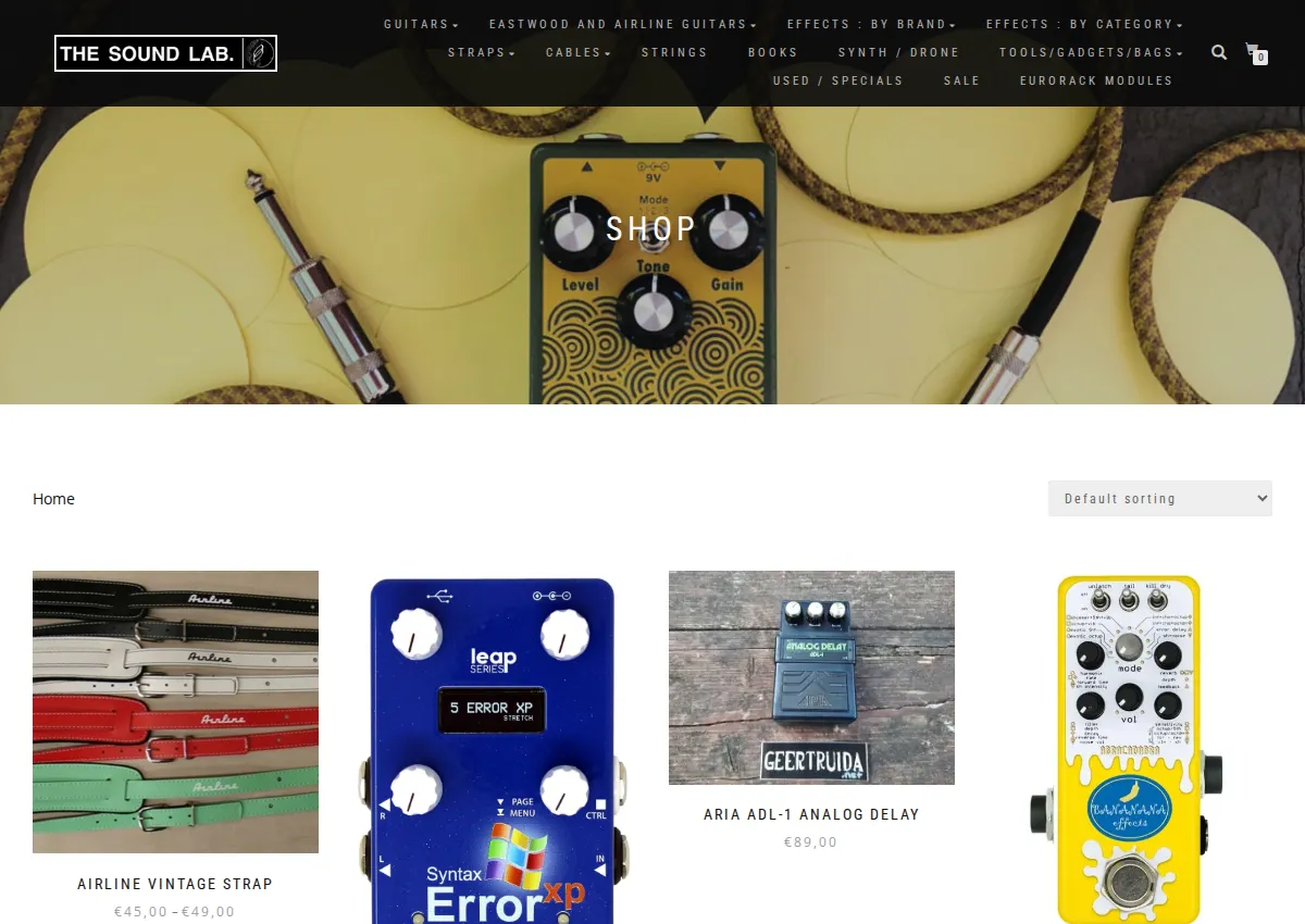 Store homepage