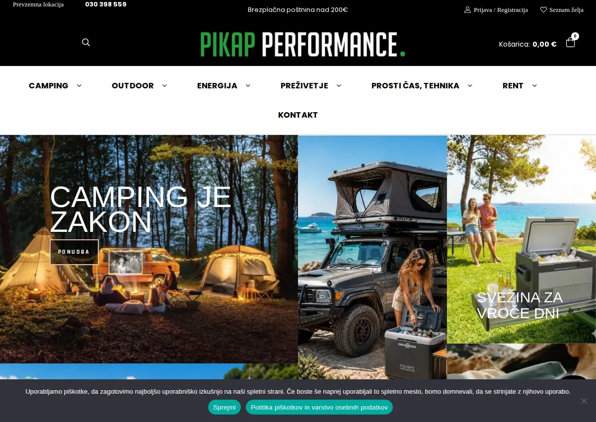 Store homepage