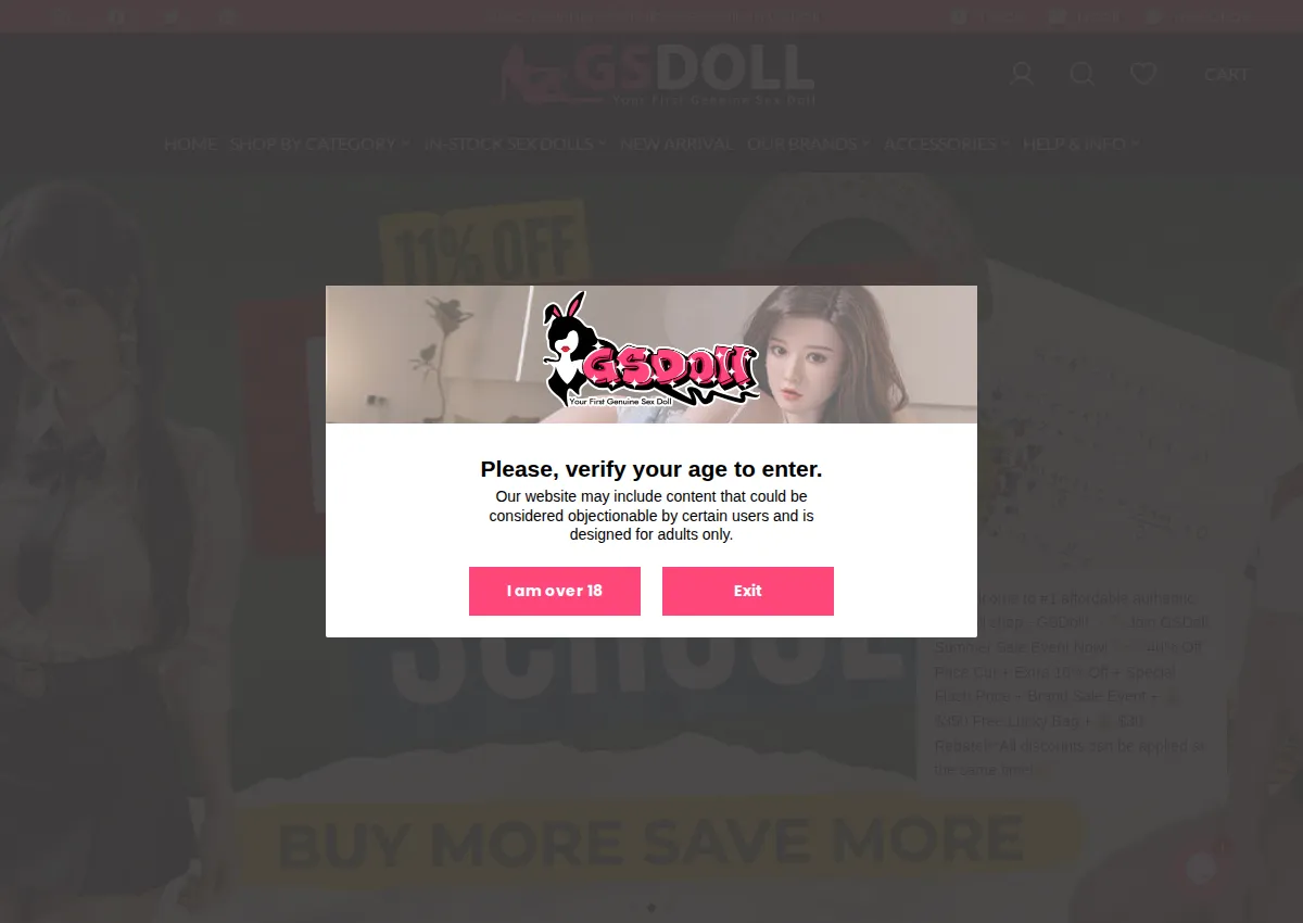 Store homepage