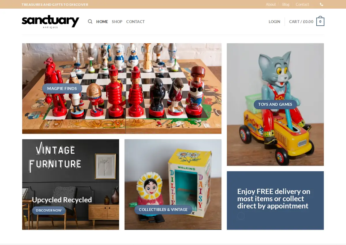 Store homepage