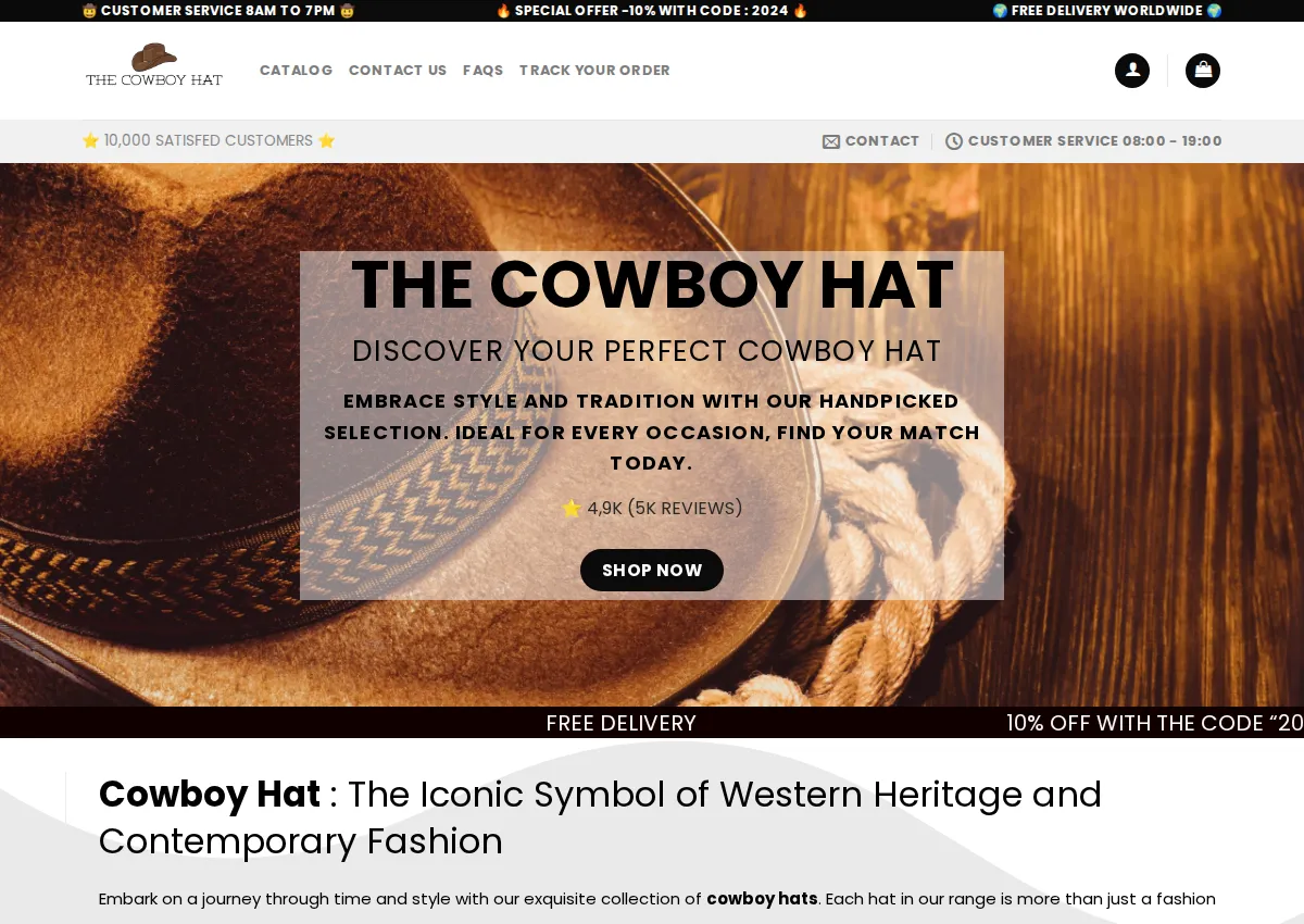 Store homepage