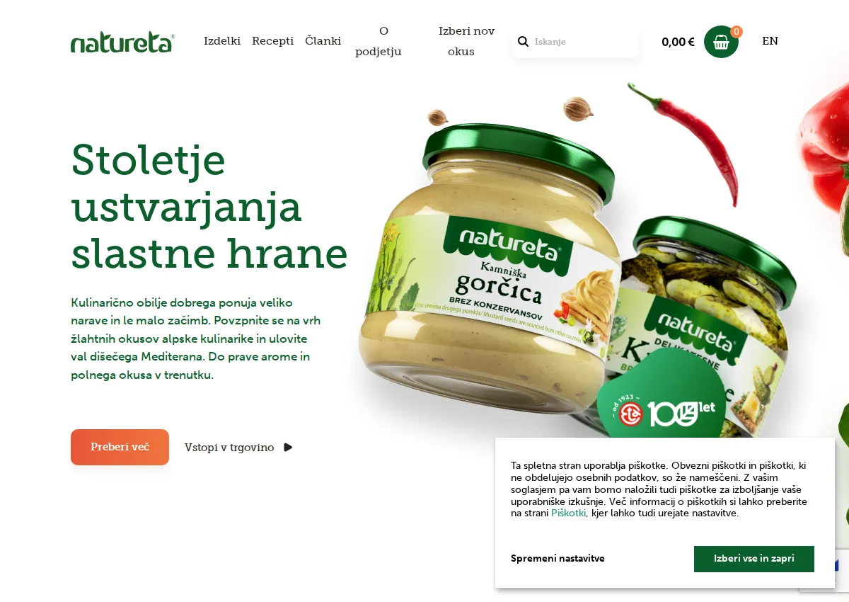 Store homepage