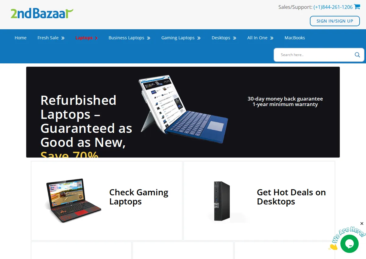 Store homepage
