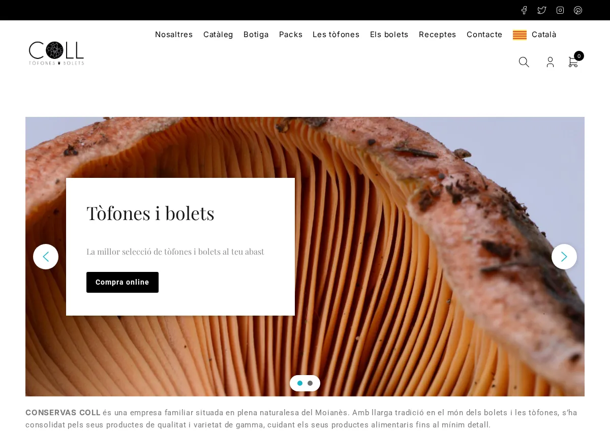 Store homepage