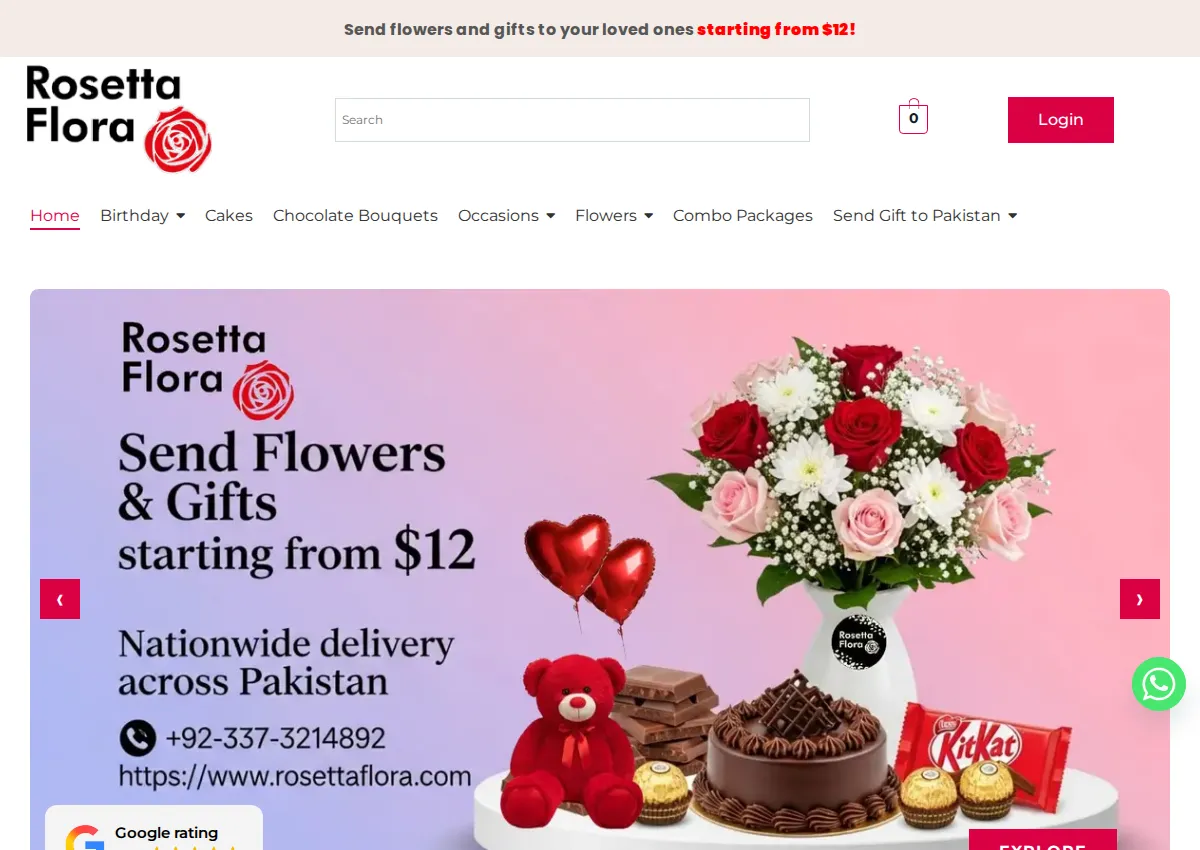 Store homepage