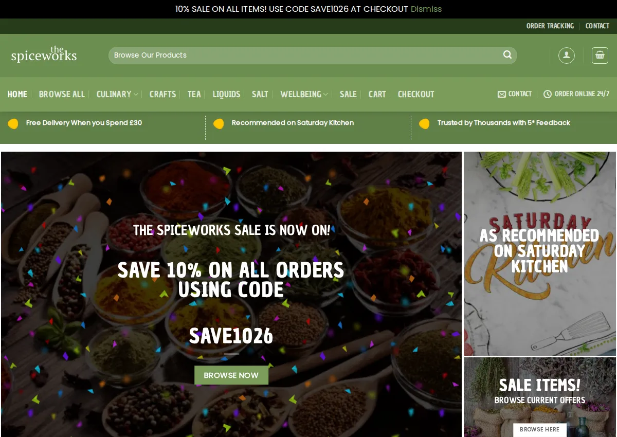 Store homepage